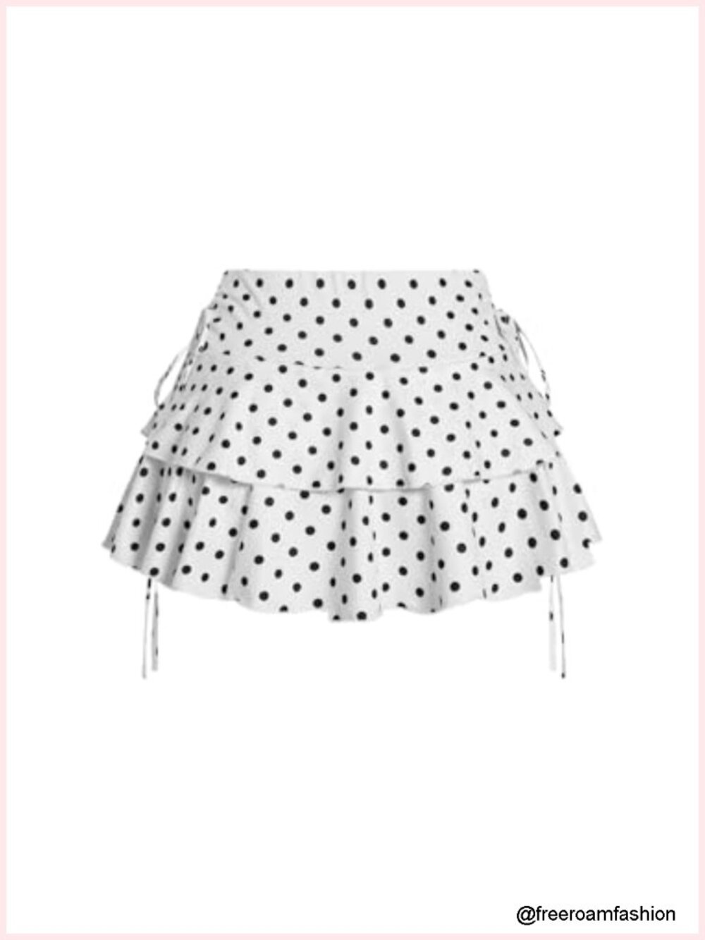 Y2K Mini Ruffle Skort with Shorts Tiered A-Line Drawstring